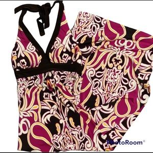 Bison Bisou maxi halter dress